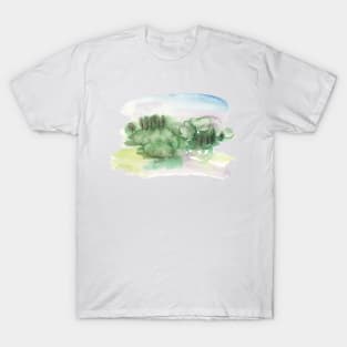 Abstract Watercolor Landscape T-Shirt